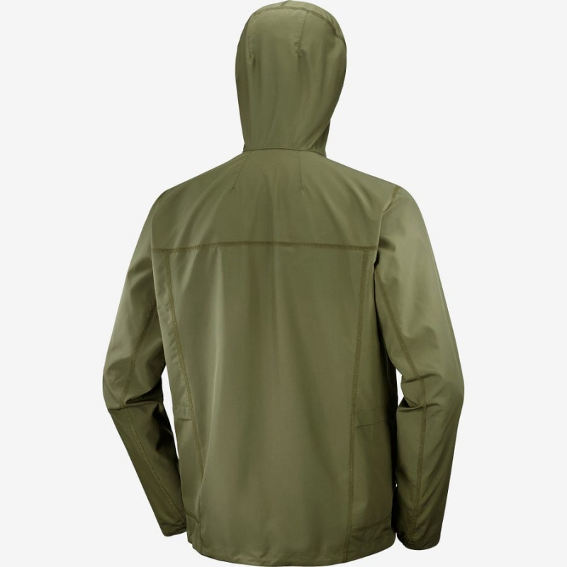 Camperas Salomon OUTLIFE PACKABLE SHELL U WINDBREAKERS Mujer Verde Oliva | UY 2469VRW