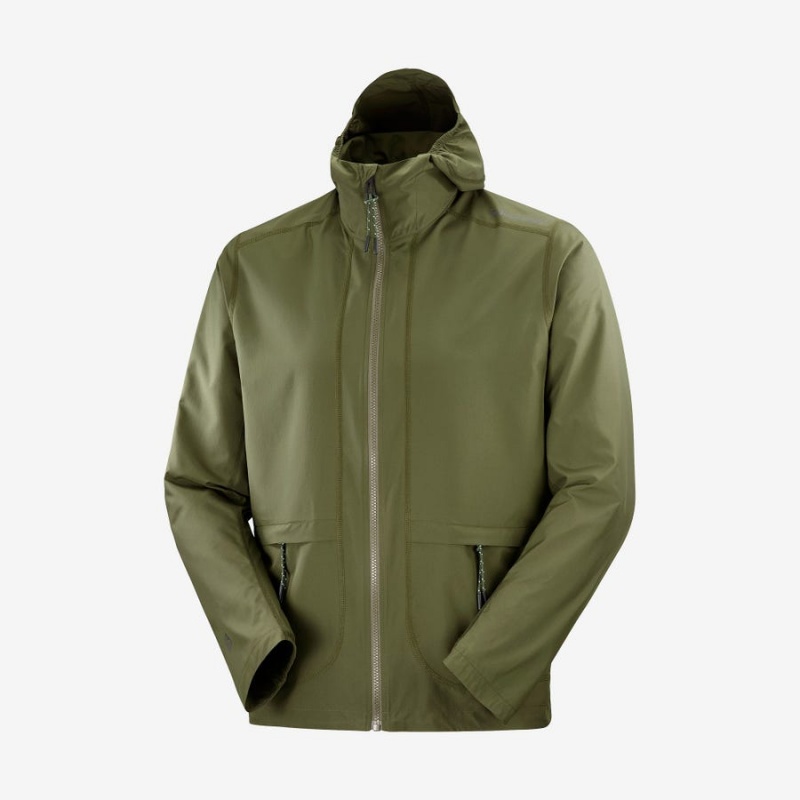 Camperas Salomon OUTLIFE PACKABLE SHELL U WINDBREAKERS Mujer Verde Oliva | UY 2469VRW