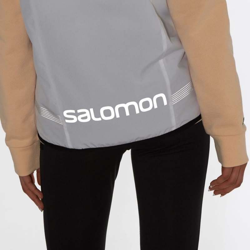 Camperas Salomon OUTLIFE REVERSIBLE UTILITY U WINDBREAKERS Mujer Blancas Negras | UY 2468CTV