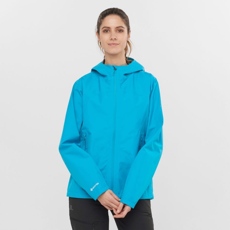 Camperas Salomon OUTLINE GORE-TEX WATERPROOF 2.5L Mujer Azules | UY 2489KOR