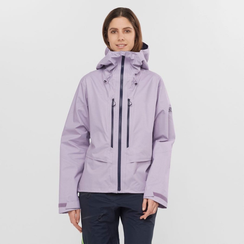 Camperas Salomon OUTPEAK GORE-TEX WATERPROOF 3L Mujer Moradas | UY 2470BEX