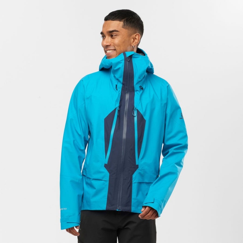 Camperas Salomon OUTPEAK GORE-TEX WATERPROOF 3L Hombre Azules | UY 3277MQZ