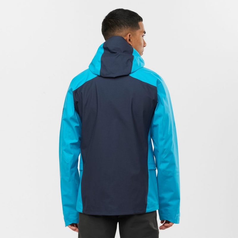 Camperas Salomon OUTPEAK GORE-TEX WATERPROOF 3L Hombre Azules | UY 3277MQZ