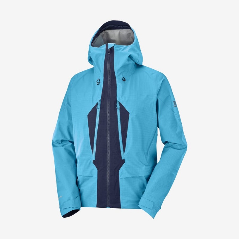 Camperas Salomon OUTPEAK GORE-TEX WATERPROOF 3L Hombre Azules | UY 3277MQZ