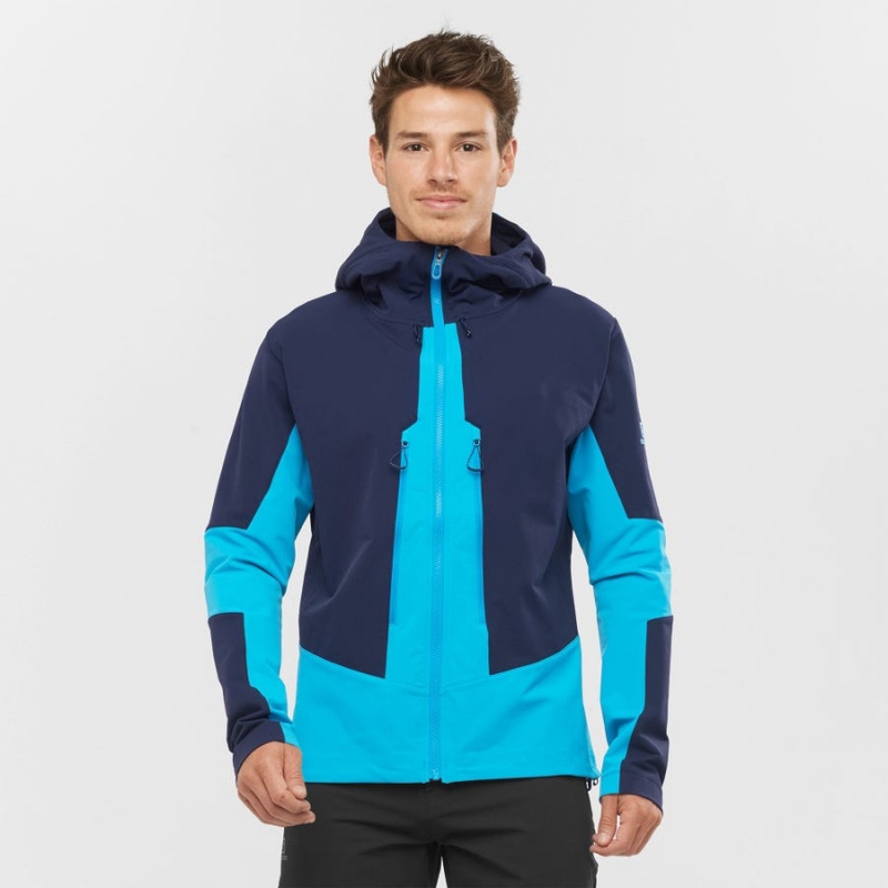 Camperas Salomon OUTPEAK SOFTSHELL Hombre Azules | UY 3257DFM