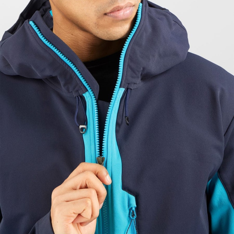 Camperas Salomon OUTPEAK SOFTSHELL Hombre Azules | UY 3257DFM