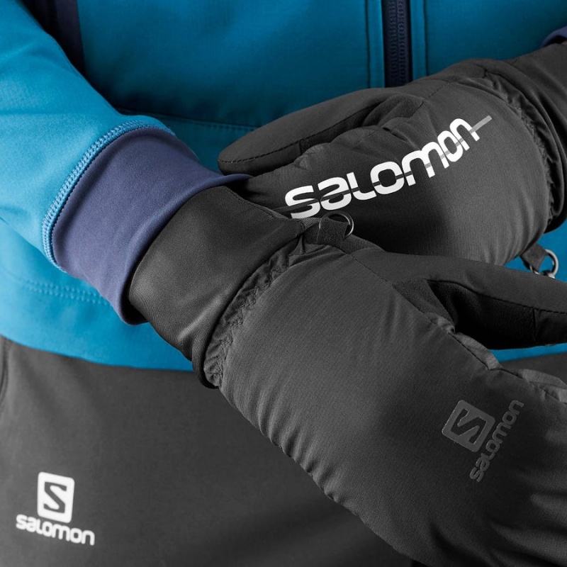 Guantes Salomon CROSS WINTER TRAINING Hombre Negras | UY 2929GSO