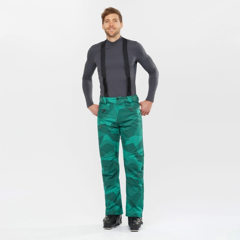 Pantalon Esquí Salomon EDGE Hombre Verde | UY 3143XYU