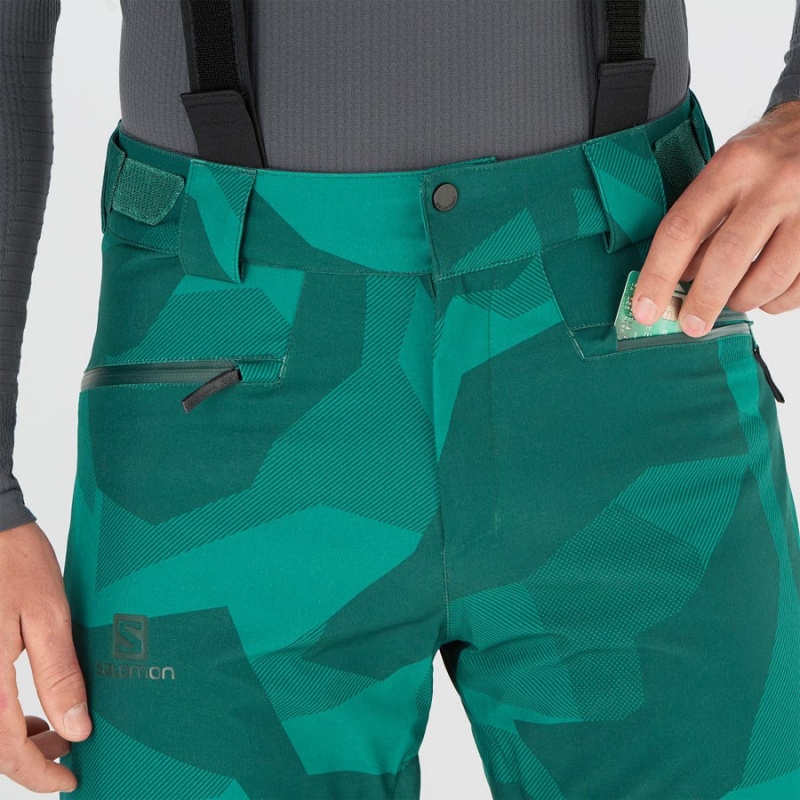 Pantalon Esquí Salomon EDGE Hombre Verde | UY 3143XYU