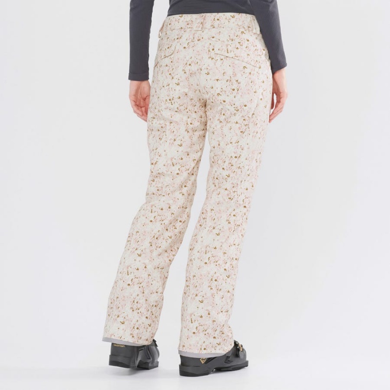 Pantalon Esquí Salomon EDGE Mujer Beige | UY 2328YXF