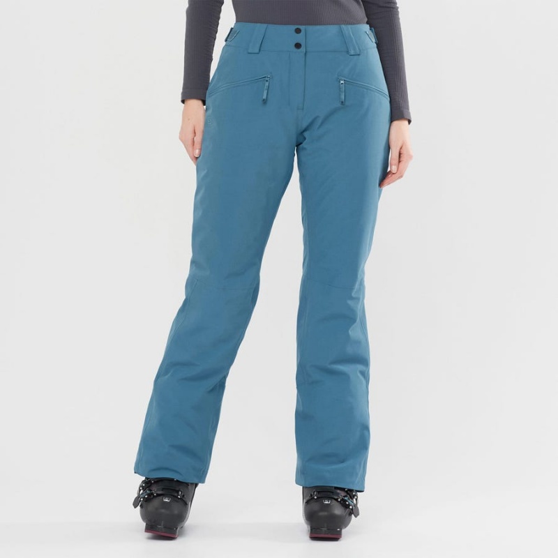 Pantalon Esquí Salomon EDGE Mujer Turquesa | UY 2327TCE