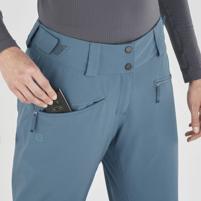 Pantalon Esquí Salomon EDGE Mujer Turquesa | UY 2327TCE