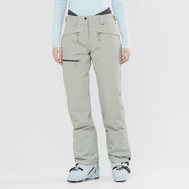 Pantalon Esquí Salomon PROOF LIGHT Mujer Beige | UY 2336DFM