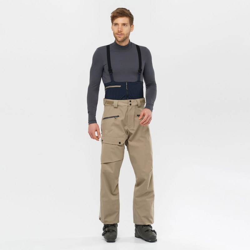 Pantalon Esquí Salomon QST 3L Hombre Marrones | UY 3127YXF