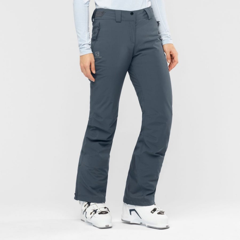 Pantalon Esquí Salomon THE BRILLIANT Mujer Azul Marino Azules | UY 2322MQZ