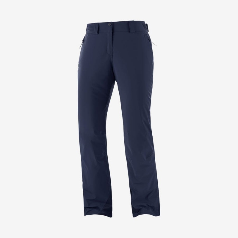 Pantalon Esquí Salomon THE BRILLIANT Mujer Azul Marino | UY 2320BEX