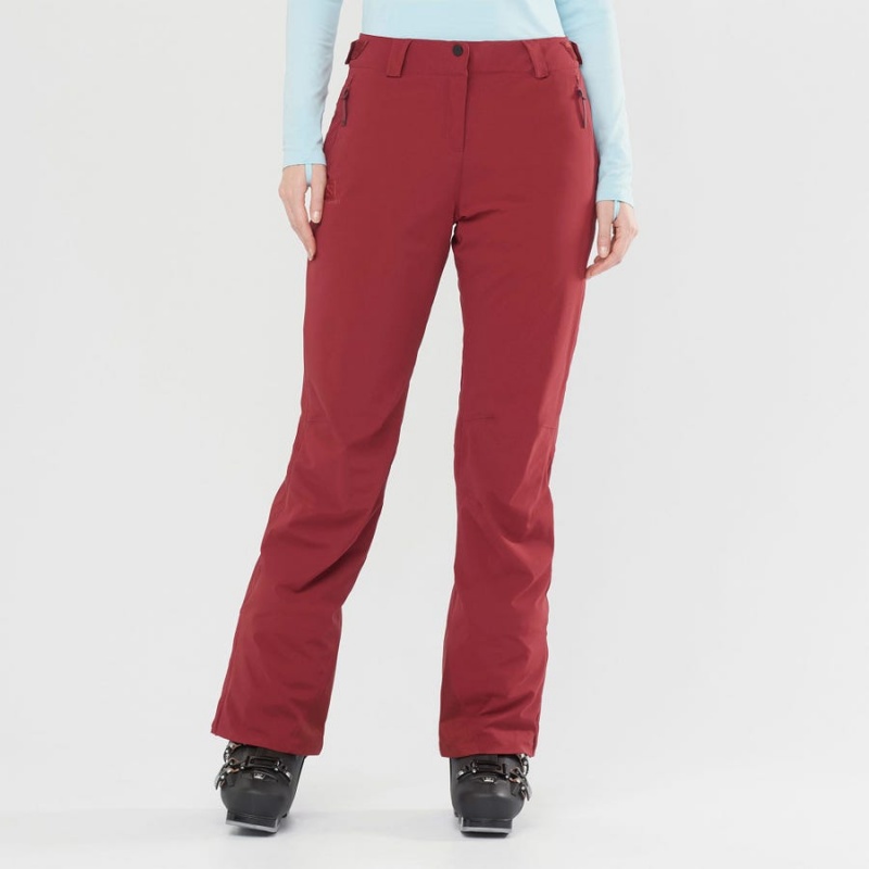 Pantalon Esquí Salomon THE BRILLIANT Mujer Burdeos | UY 2317XYU