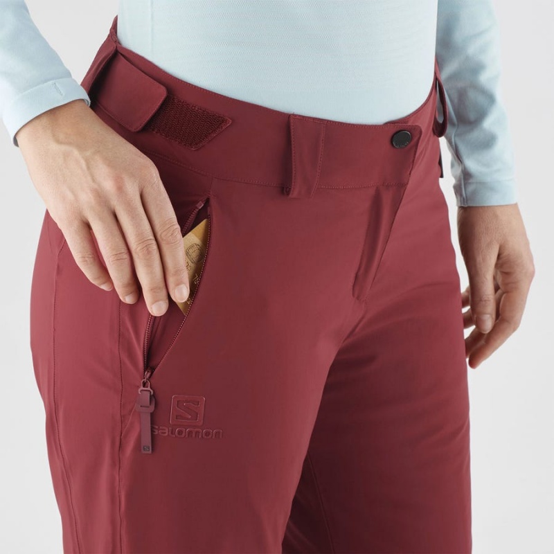 Pantalon Esquí Salomon THE BRILLIANT Mujer Burdeos | UY 2317XYU