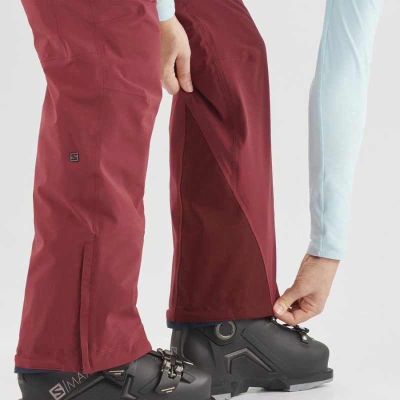 Pantalon Esquí Salomon THE BRILLIANT Mujer Burdeos | UY 2317XYU