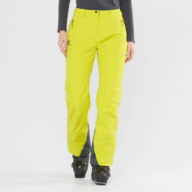 Pantalon Esquí Salomon THE BRILLIANT Mujer Verde | UY 2316ZUT