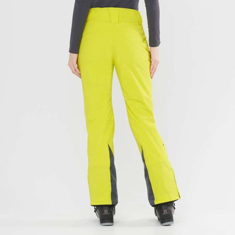 Pantalon Esquí Salomon THE BRILLIANT Mujer Verde | UY 2316ZUT