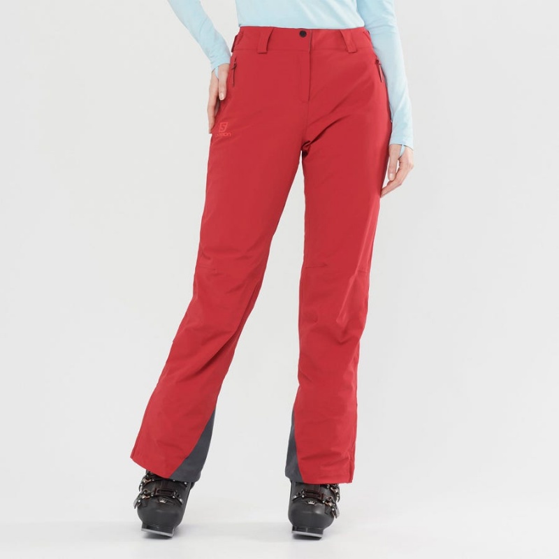 Pantalon Esquí Salomon THE BRILLIANT Mujer Rojas | UY 2313JPQ