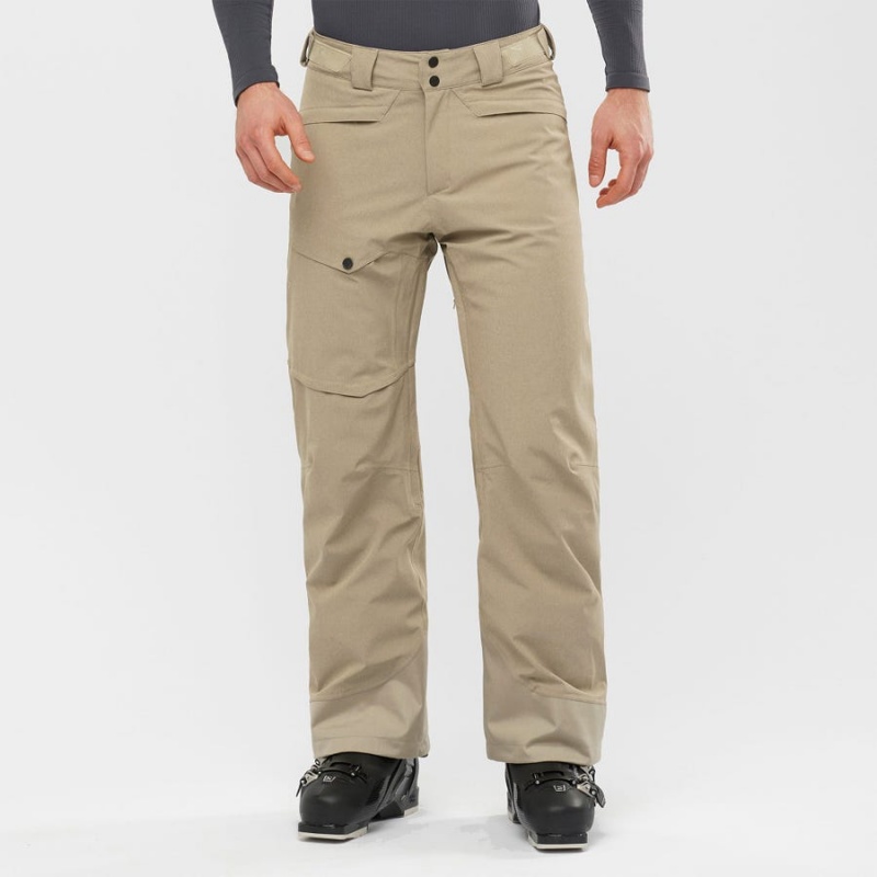 Pantalon Esquí Salomon UNTRACKED Hombre Beige | UY 3134SGL