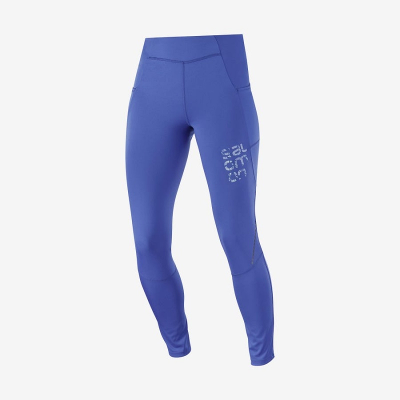 Pantalon Salomon CROSS RUN 28\'\' Mujer Azules | UY 2370EBC