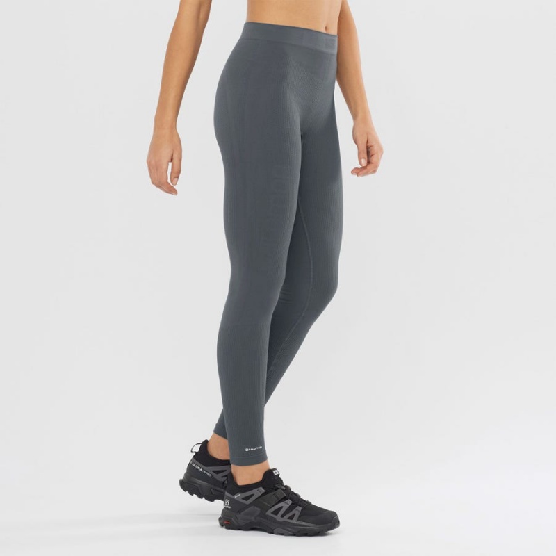 Pantalon Salomon ESSENTIAL SEAMLESS Mujer Negras | UY 2377PJJ