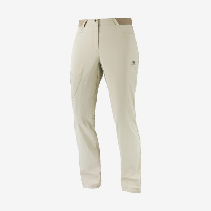 Pantalon Salomon WAYFARER Mujer Beige | UY 2388XYU