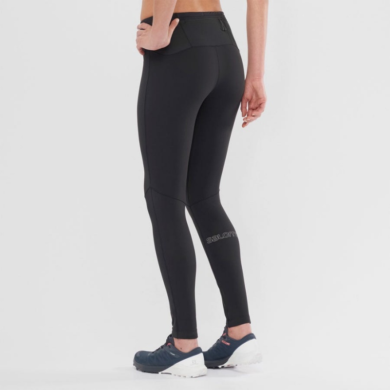 Pantalon Salomon XA WARM Mujer Negras Negras | UY 2371RVD