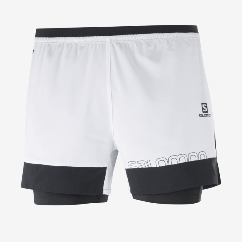 Short Salomon CROSS 2IN1 Hombre Blancas | UY 3161FDN