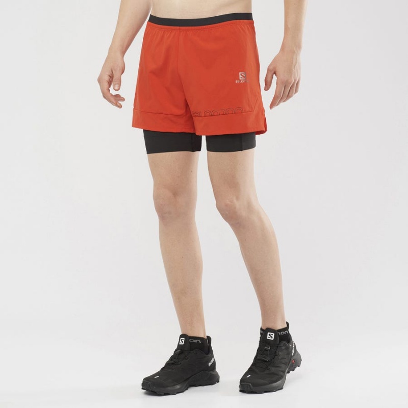 Short Salomon CROSS 2IN1 Hombre Naranjas | UY 3160DFM