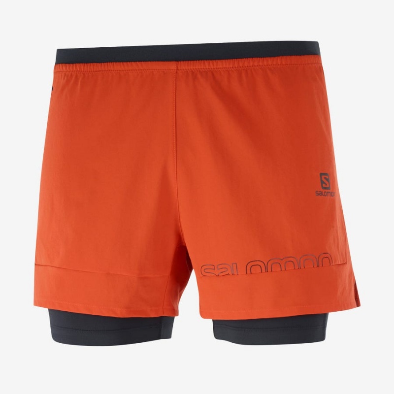 Short Salomon CROSS 2IN1 Hombre Naranjas | UY 3160DFM