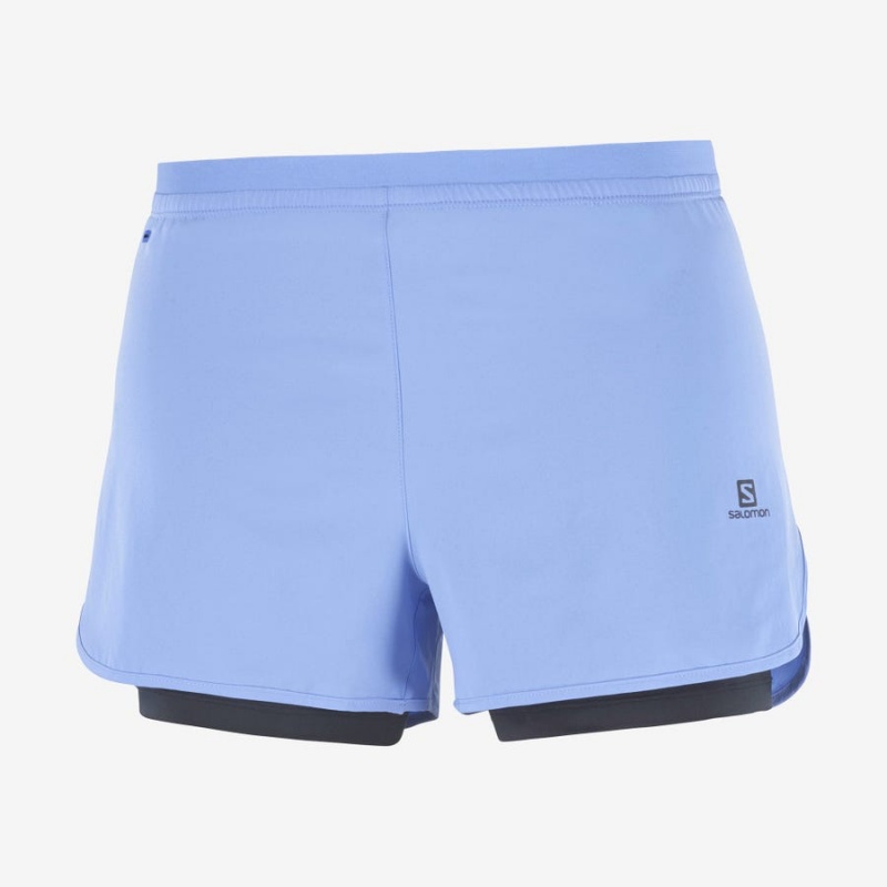 Short Salomon CROSS 2IN1 Mujer Azules | UY 2341KOR