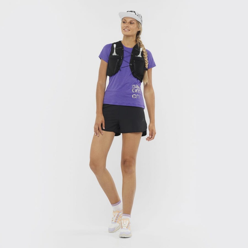 Short Salomon CROSS 2IN1 Mujer Negras | UY 2342LIS