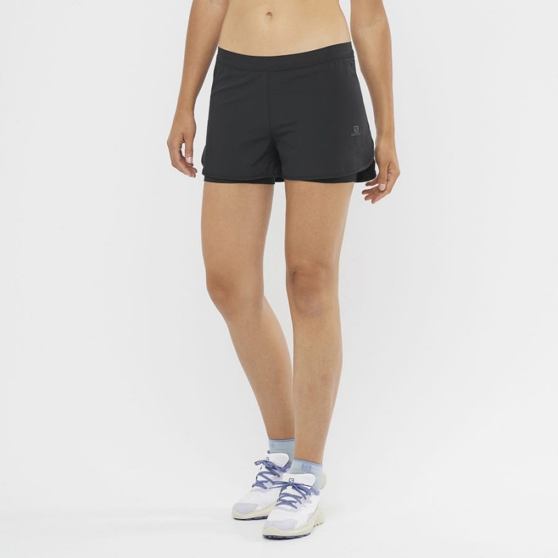 Short Salomon CROSS 2IN1 Mujer Negras | UY 2342LIS