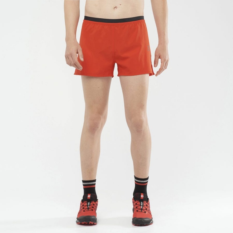 Short Salomon CROSS 3'' Hombre Naranjas | UY 3174QMA