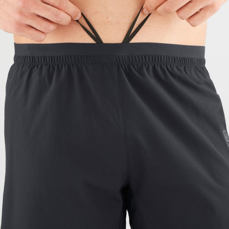 Short Salomon CROSS 7'' Hombre Negras | UY 3163HAP