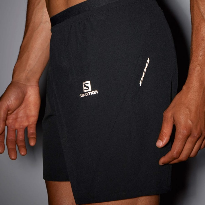 Short Salomon CROSS 7'' Hombre Negras | UY 3163HAP