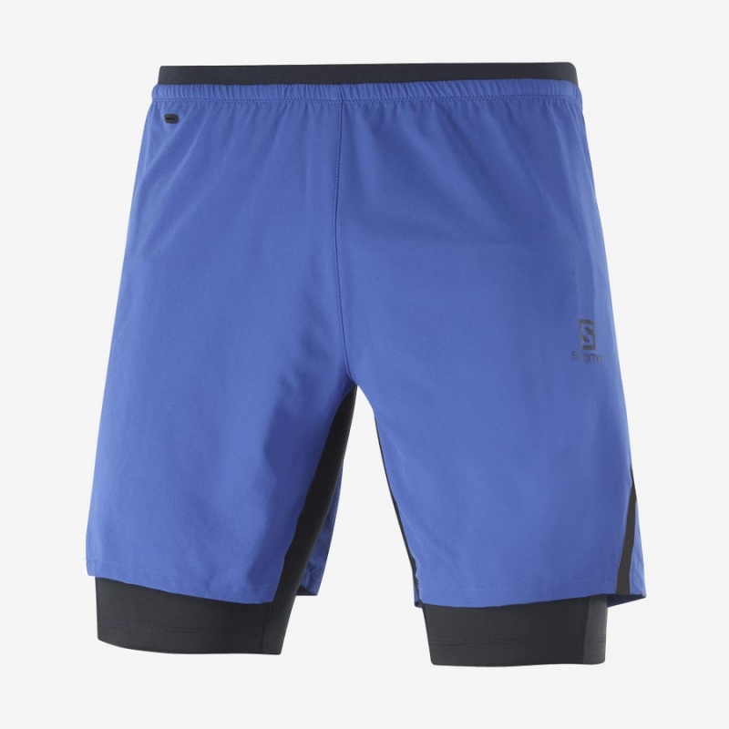 Short Salomon CROSS TWINSKIN Hombre Azules | UY 3153DFM