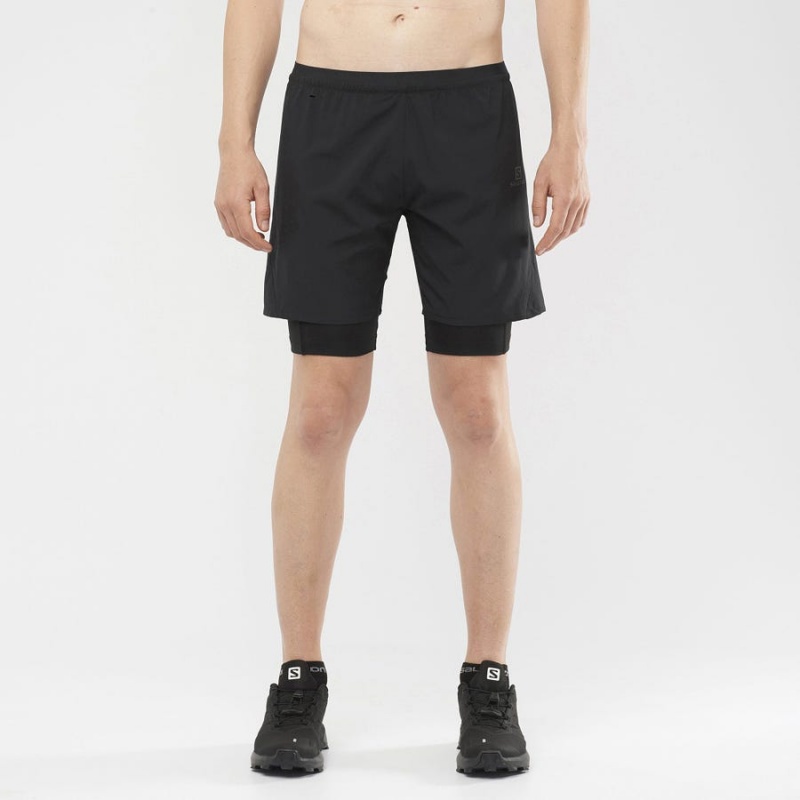 Short Salomon CROSS TWINSKIN Hombre Negras | UY 3152SGL