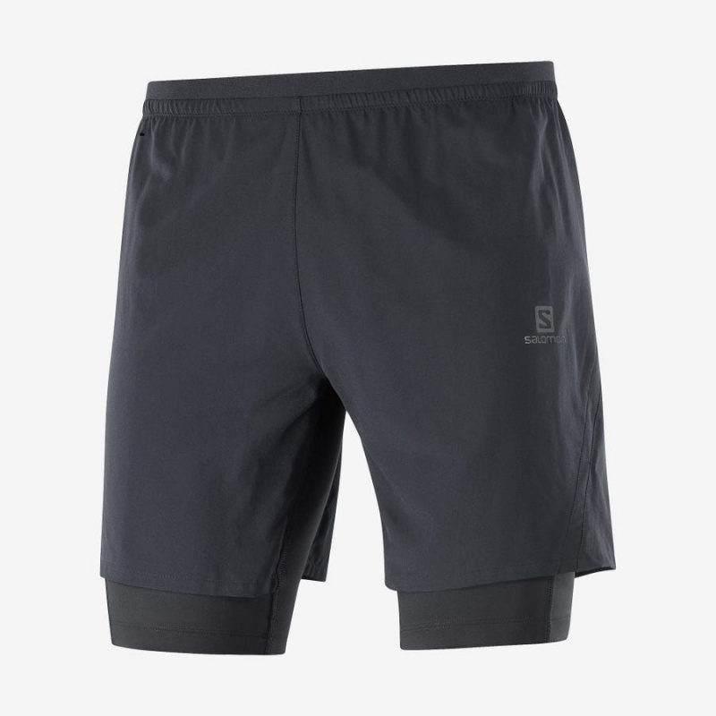 Short Salomon CROSS TWINSKIN Hombre Negras | UY 3152SGL