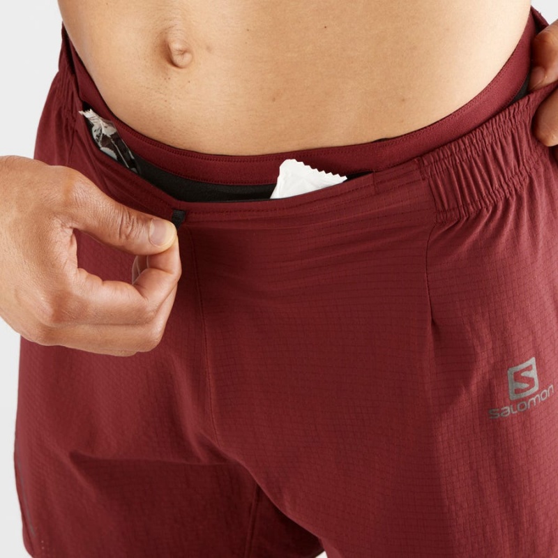 Short Salomon SENSE AERO 5'' Hombre Rojas | UY 3156HAP