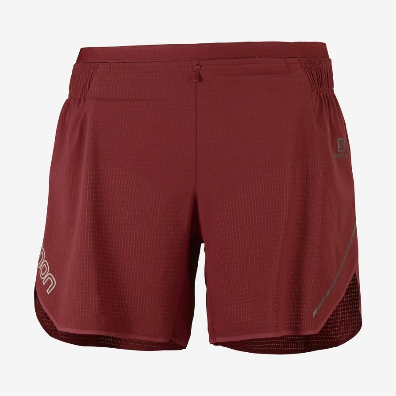 Short Salomon SENSE AERO 5\'\' Mujer Rojas | UY 2337FDN