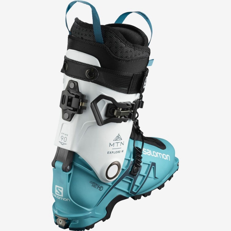 Ski Boots Salomon MTN EXPLORE Mujer Blancas Azules | UY 2085WNB