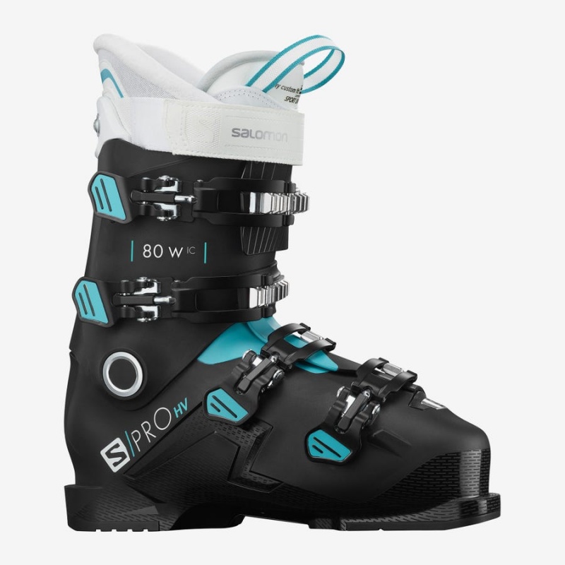 Ski Boots Salomon S/PRO HV 80 W IC Mujer Negras Blancas | UY 2073HAP