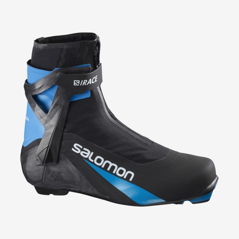 Ski Boots Salomon S/RACE CARBON SKATE PROLINK Mujer Negras Azules | UY 2060XYU