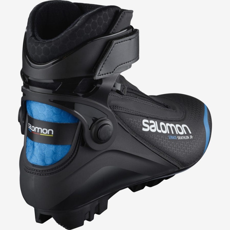 Ski Boots Salomon S/RACE SKIATHLON PILOT JUNIOR Niños Negras Azules | UY 2018YXF