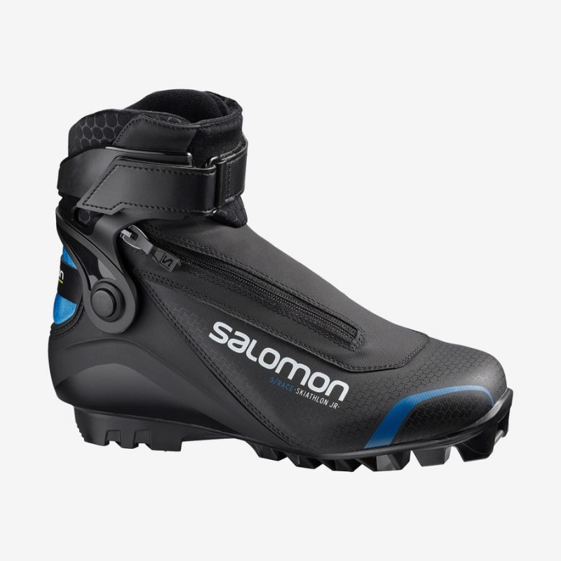 Ski Boots Salomon S/RACE SKIATHLON PILOT JUNIOR Niños Negras Azules | UY 2018YXF